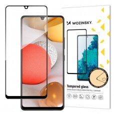 Ekrano apsauga Wozinsky Tempered Glass Samsung Galaxy A42 5G Juodais kraštais (tinka su dėklu)