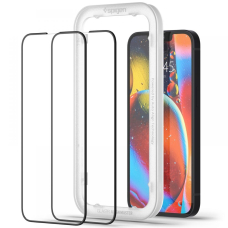 Iphone 13 / 13 Pro Ekrano Apsauginis Stiklas Su Rėmeliu Spigen ALM Glass FC 2vnt.