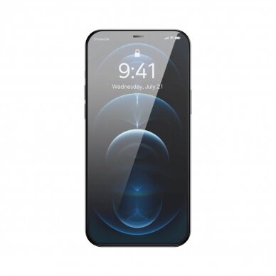 Ekrano apsauga Baseus Full Screen Tempered Glass 0.4mm + Mounting Kit iPhone 12 Pro Max  1