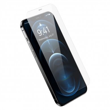 Ekrano apsauga Baseus Full Screen Tempered Glass 0.4mm + Mounting Kit iPhone 12 Pro Max  3