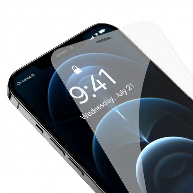 Ekrano apsauga Baseus Full Screen Tempered Glass 0.4mm + Mounting Kit iPhone 12 Pro Max  6