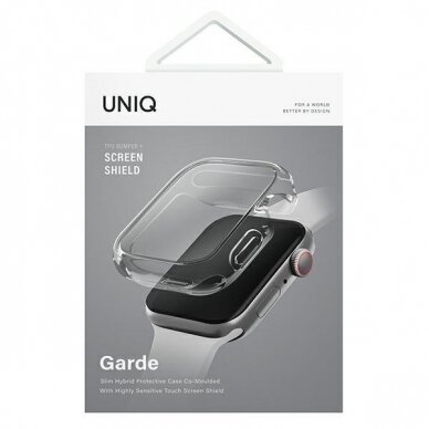 Ekrano apsauga UNIQ etui Garde Apple Watch Series 7/8 45mm. Permatoma 5