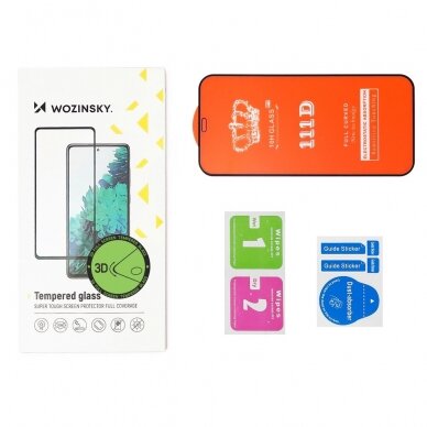 Iphone 14 Pro Max Ekrano apsauga Wozinsky super durable Full Glue  Juodais kraštais 9
