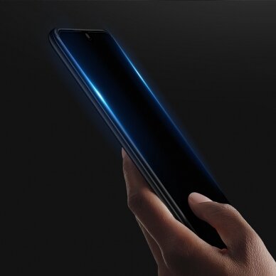 Akcija!  Ekrano Apsauginis Stiklas Su Rėmeliu (tinka su dėklu) Dux Ducis 9D Tempered Glass Tough Samsung Galaxy A22 4G Juodas  1