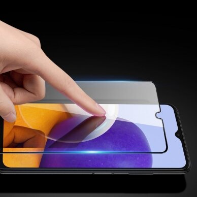 Akcija!  Ekrano Apsauginis Stiklas Su Rėmeliu (tinka su dėklu) Dux Ducis 9D Tempered Glass Tough Samsung Galaxy A22 4G Juodas  12