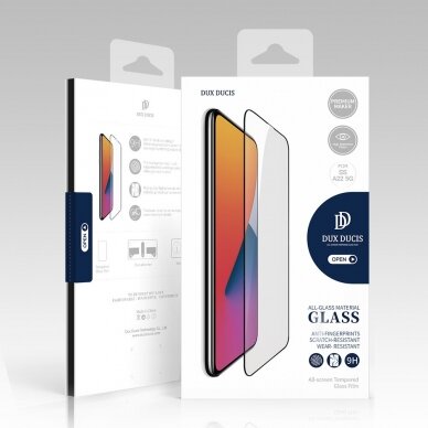 Akcija!  Ekrano Apsauginis Stiklas Su Rėmeliu (tinka su dėklu) Dux Ducis 9D Tempered Glass Tough Samsung Galaxy A22 4G Juodas  4