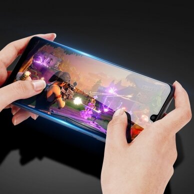 Akcija!  Ekrano Apsauginis Stiklas Su Rėmeliu (tinka su dėklu) Dux Ducis 9D Tempered Glass Tough Samsung Galaxy A22 4G Juodas  5