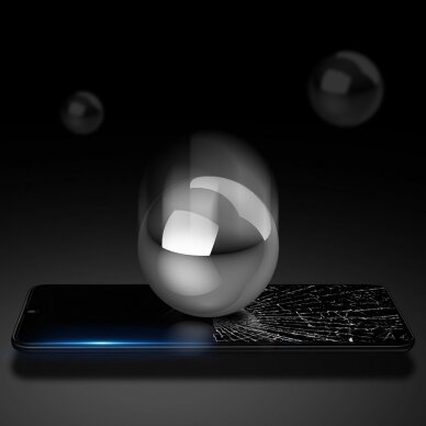Akcija!  Ekrano Apsauginis Stiklas Su Rėmeliu (tinka su dėklu) Dux Ducis 9D Tempered Glass Tough Samsung Galaxy A22 4G Juodas  6