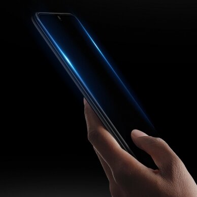 Akcija!  Ekrano Apsauginis Stiklas Su Rėmeliu (tinka su dėklu) Dux Ducis 9D Tempered Glass Tough Samsung Galaxy A22 4G Juodas  9