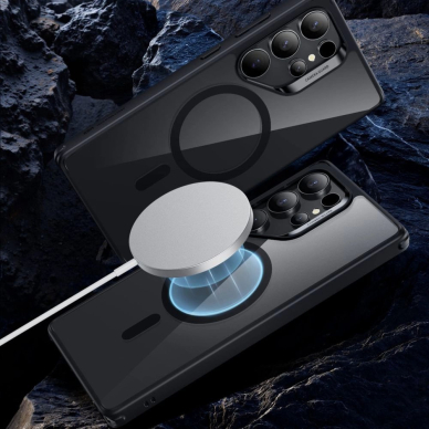 ESR Classic Hybrid Halolock MagSafe Dėklas skirtas Samsung Galaxy S25 Ultra - Permatomas Juodas 1