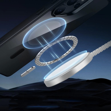 ESR Classic Hybrid Halolock MagSafe Dėklas skirtas Samsung Galaxy S25 Ultra - Permatomas Juodas 2