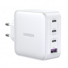 Fast charger GaN 3xUSB C / USB 100W PPS Ugreen CD226 - Baltas