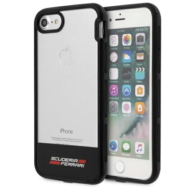 Ferrari Racing Shield Dėklas skirtas iPhone 7 / 8 / SE 2020 / SE 2022 - Semi-Permatomas