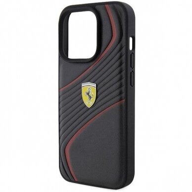 Ferrari Twist Metal Logo case for iPhone 15 Pro - black 5