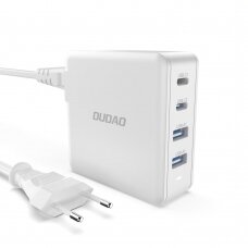 GaN 100W 2 x USB-C / 2 x USB fast charger Dudao A100EU - Baltas