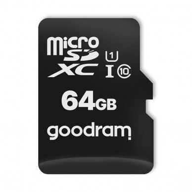 Goodram Microcard 64 GB micro SD XC UHS-I class 10 memory card, SD adapter (M1AA-0640R12) UGLX912 2