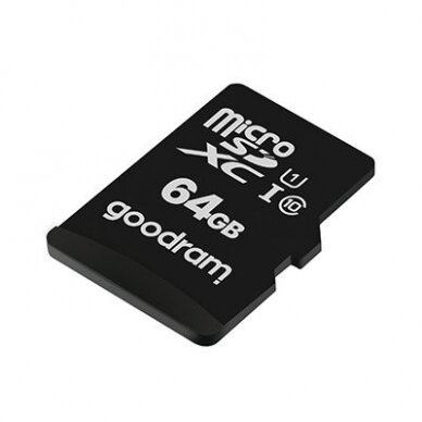 Goodram Microcard 64 GB micro SD XC UHS-I class 10 memory card, SD adapter (M1AA-0640R12) UGLX912 3