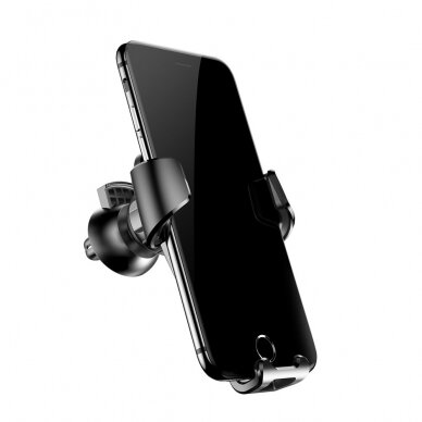 Gravitacinis laikiklis Baseus Phone Bracket Air Vent Holder skirtas 4-6 colių prietaisams juodas (Suyl-01) 1