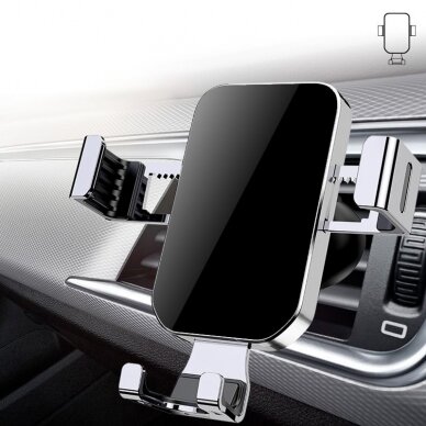 Gravity smartphone car holder, black air vent (YC12) 3