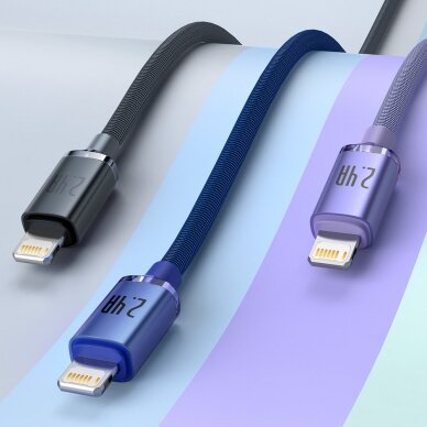 Greito Įkrovimo Kabelis Baseus crystal shine series USB Type A į Lightning 2.4A 1.2m Juodas (CAJY000001) UGLX912 9