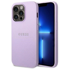 Guess Saffiano Strap Dėklas skirtas iPhone 14 Pro Max 6.7&quot; - Violetinis