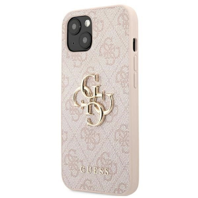 Guess 4G Big Metal Logo Dėklas skirtas iPhone 13 / 14 / 15 6.1&quot; - Rožinis 1
