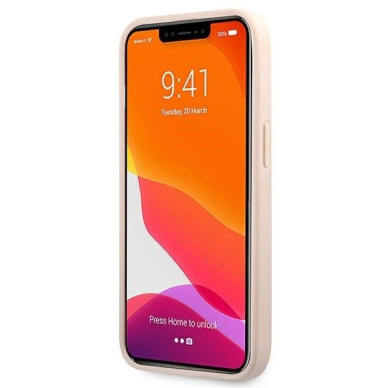 Guess 4G Big Metal Logo Dėklas skirtas iPhone 13 / 14 / 15 6.1&quot; - Rožinis 4