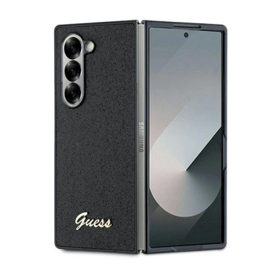 Guess 4G Glitter Script Dėklas skirtas Samsung Galaxy Z Fold 6 - Juodas