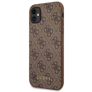 Guess 4G Metal GOLD LOGO Dėklas skirtas iPhone 11 / Xr 6.1&quot; - Rudas 1