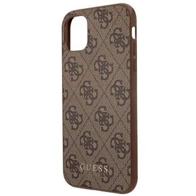 Guess 4G Metal GOLD LOGO Dėklas skirtas iPhone 11 / Xr 6.1&quot; - Rudas 5