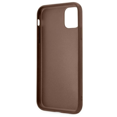 Guess 4G Metal GOLD LOGO Dėklas skirtas iPhone 11 / Xr 6.1&quot; - Rudas 6
