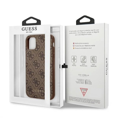 Guess 4G Metal GOLD LOGO Dėklas skirtas iPhone 11 / Xr 6.1&quot; - Rudas 7
