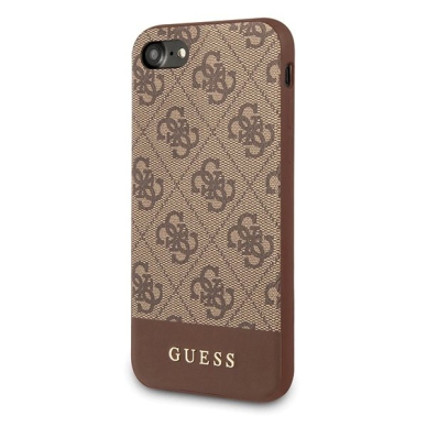 Guess 4G Stripe Collection Dėklas skirtas iPhone 7 / 8 / SE 2020 / SE 2022 - Rudas 1