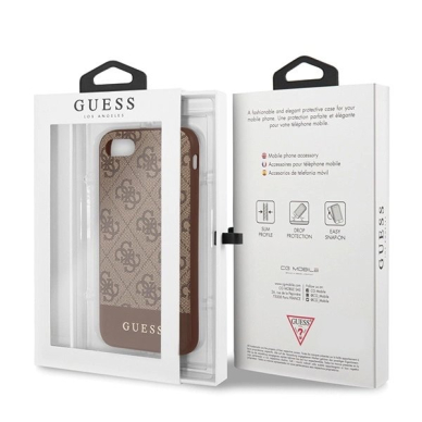 Guess 4G Stripe Collection Dėklas skirtas iPhone 7 / 8 / SE 2020 / SE 2022 - Rudas 6