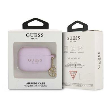 Guess Charm 4G Collection Dėklas skirtas AirPods Pro - Violetinis 2