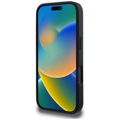 Guess Grained Big 4G Logo Small Classic Logo Dėklas skirtas iPhone 16 Pro Max - Juodas 4