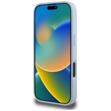 Guess Grained Big 4G Logo Small Classic Logo Dėklas skirtas iPhone 16 Pro Max - Mėlynas 4