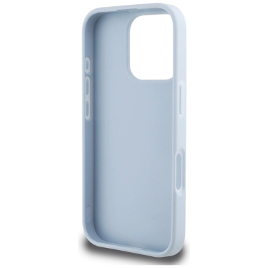 Guess Grained Big 4G Logo Small Classic Logo Dėklas skirtas iPhone 16 Pro Max - Mėlynas 6