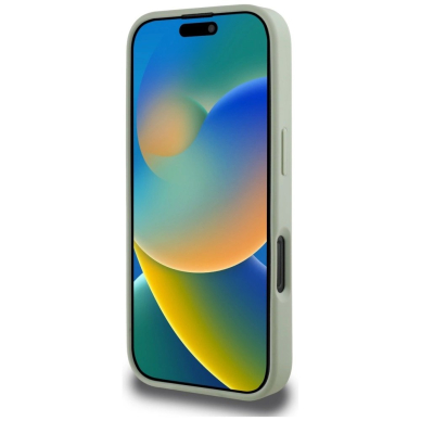 Guess Grained Big 4G Logo Small Classic Logo Dėklas skirtas iPhone 16 Pro Max - Žalias 4