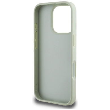 Guess Grained Big 4G Logo Small Classic Logo Dėklas skirtas iPhone 16 Pro Max - Žalias 6