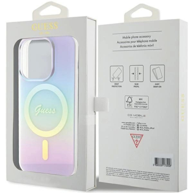 Guess GUHMP15XHITSU iPhone 15 Pro Max 6.7&quot; Violetinis/Violetinis hardcase IML Iridescent MagSafe 7