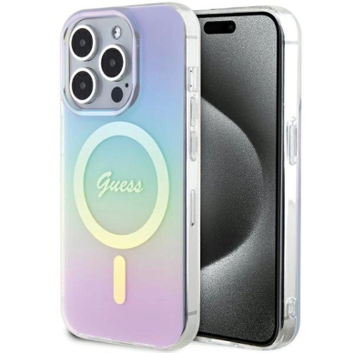 Guess GUHMP15XHITSU iPhone 15 Pro Max 6.7&quot; Violetinis/Violetinis hardcase IML Iridescent MagSafe