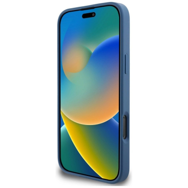 Guess HC PU 4G Small 4G and Classic Dėklas skirtas iPhone 16 Pro MagSafe - Mėlynas 4