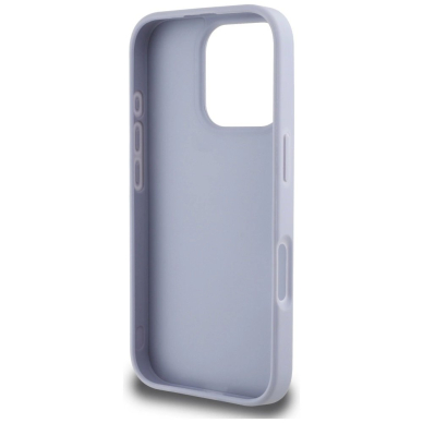 Guess Hot Stamp 4G Pattern Triangle Metal Logo iPhone 16 Pro Max Dėklas - Violetinis 6