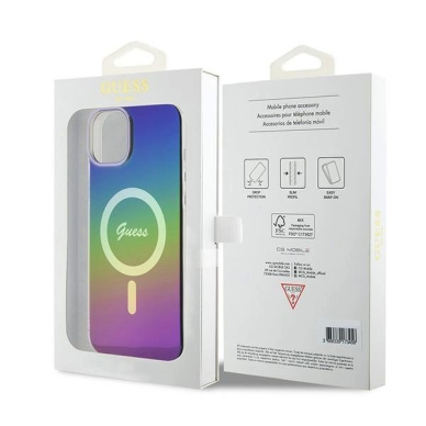Guess IML Iridescent MagSafe Dėklas skirtas iPhone 15 / 14 / 13 6.1&quot; - multicolor 7