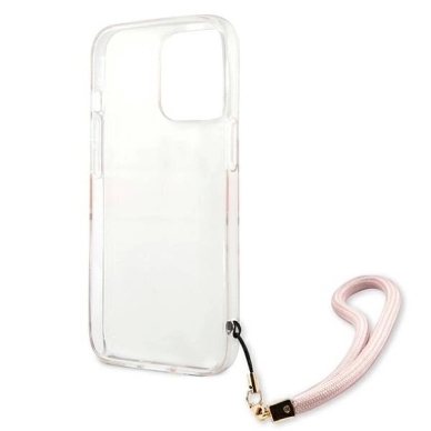 Guess Marble Strap Collection iPhone 13 Pro Max 6.7&quot; Dėklas - Rožinis 6