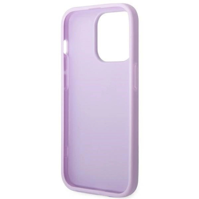 Guess Saffiano Strap Dėklas skirtas iPhone 14 Pro Max 6.7&quot; - Violetinis 6