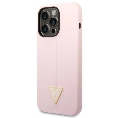 Guess Silikoninis Triangle iPhone 14 Pro 6.1&quot; Dėklas - Violetinis 1