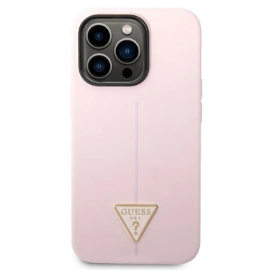 Guess Silikoninis Triangle iPhone 14 Pro 6.1&quot; Dėklas - Violetinis 2