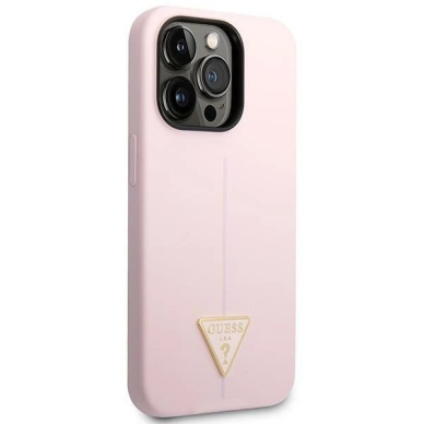 Guess Silikoninis Triangle iPhone 14 Pro 6.1&quot; Dėklas - Violetinis 3